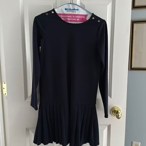 Girls Jacadi Paris size 12 navy drop waist dress